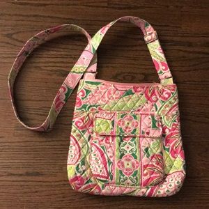 Vera Bradley Pink Pinwheel Hipster Crossbody